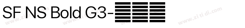 SF NS Bold G3字体转换 SF NS Bold G3字体转换